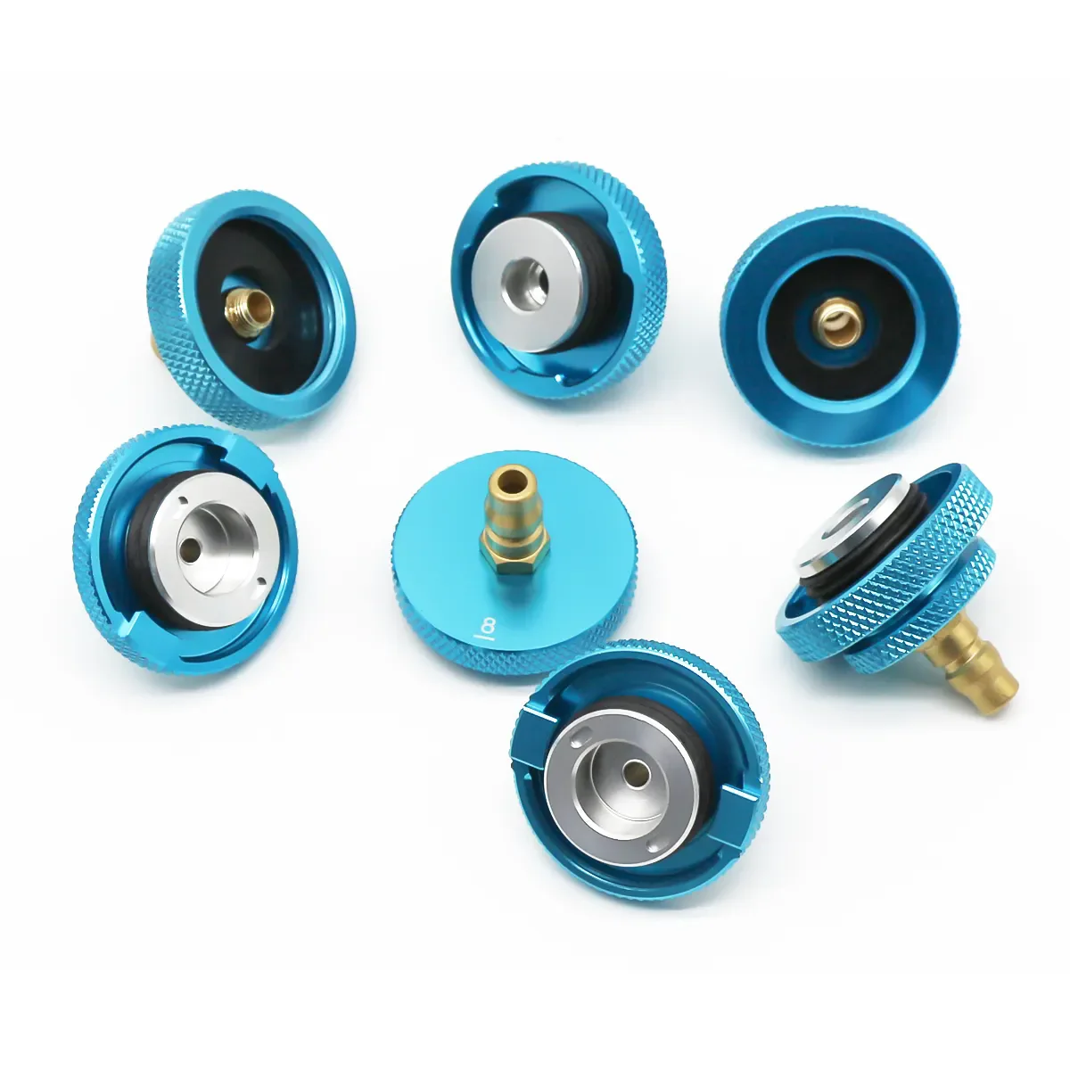 17PCS Smart Brake Fluid Changer Connector Adapter Tool Kit Aluminum Brake Fluid Adapter Brake Fluid Replacement Kit