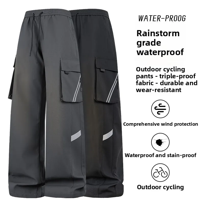 

8XL Men's Motorcycle Riding Pants with Graphene Heating & Reflective Safety, Windproof Waterproof Workwear for Cold Weather