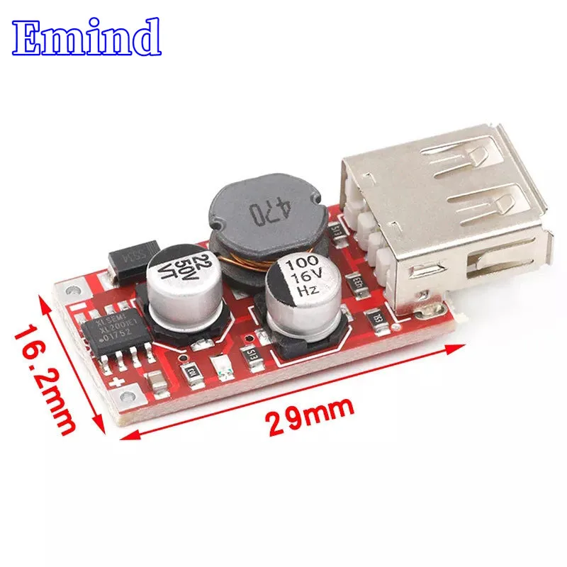 5/10/20/50/100Pcs 9V/12V/24V to 5V DC-DC Buck Car Charger Car Charger 3A Output USB Buck Voltage Regulator Module Red