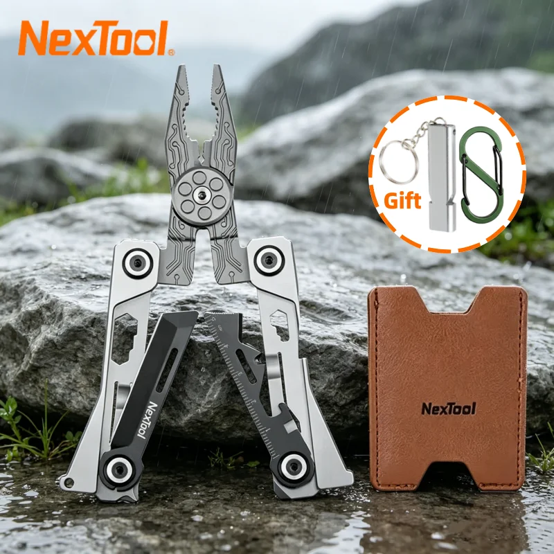 NexTool Silver Blade EDC Tool 14 In 1 Multi Tool Portable Multi-function Thin Pliers Lightweight Multitool Gifts for Men Unique