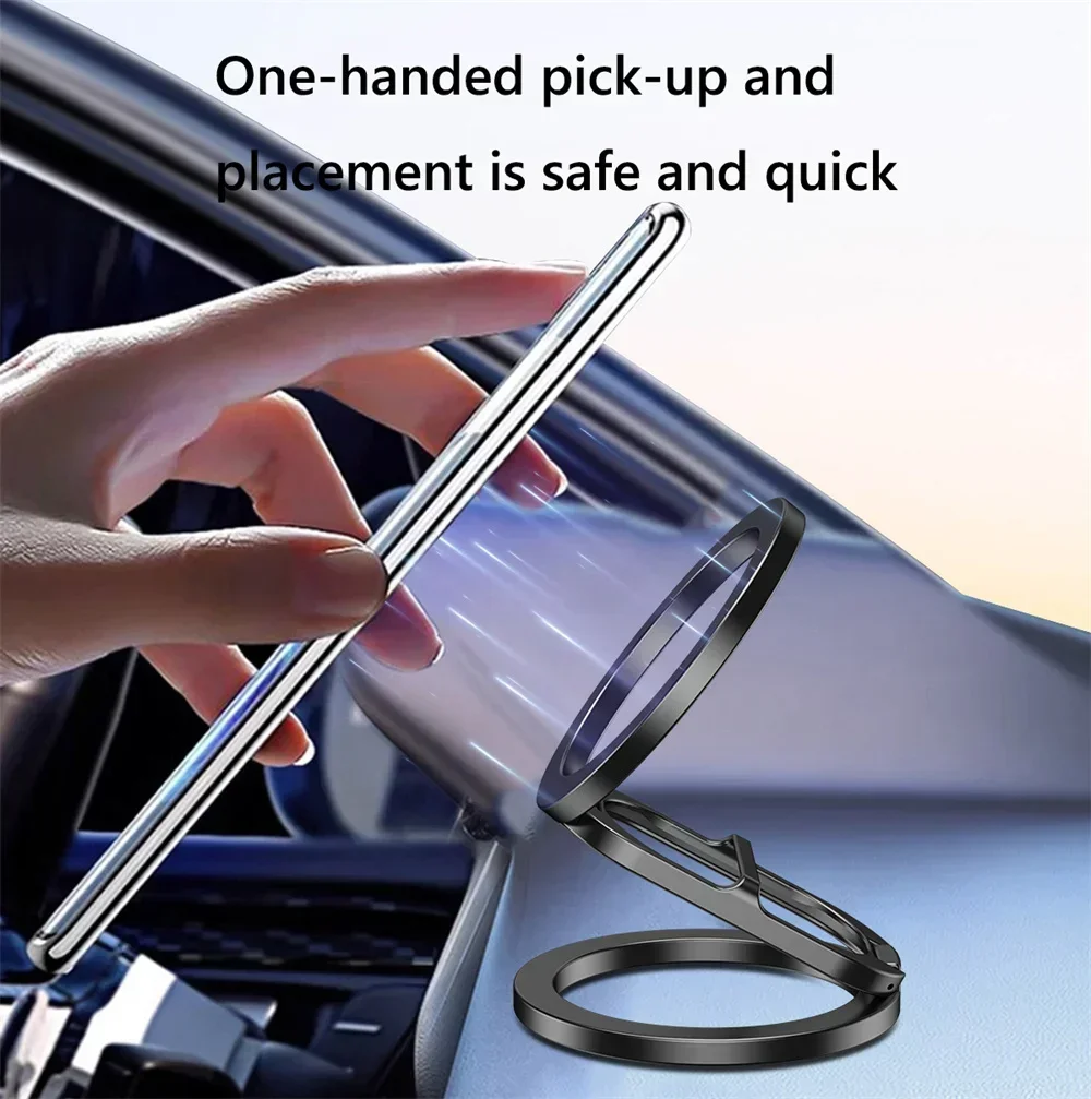 

Magnetic Phone Holder Ring Kickstand Magnet Grip for MagSafe iPhone 16 15 14 13 Android Gym Car Holder Phone Stand Double Sided