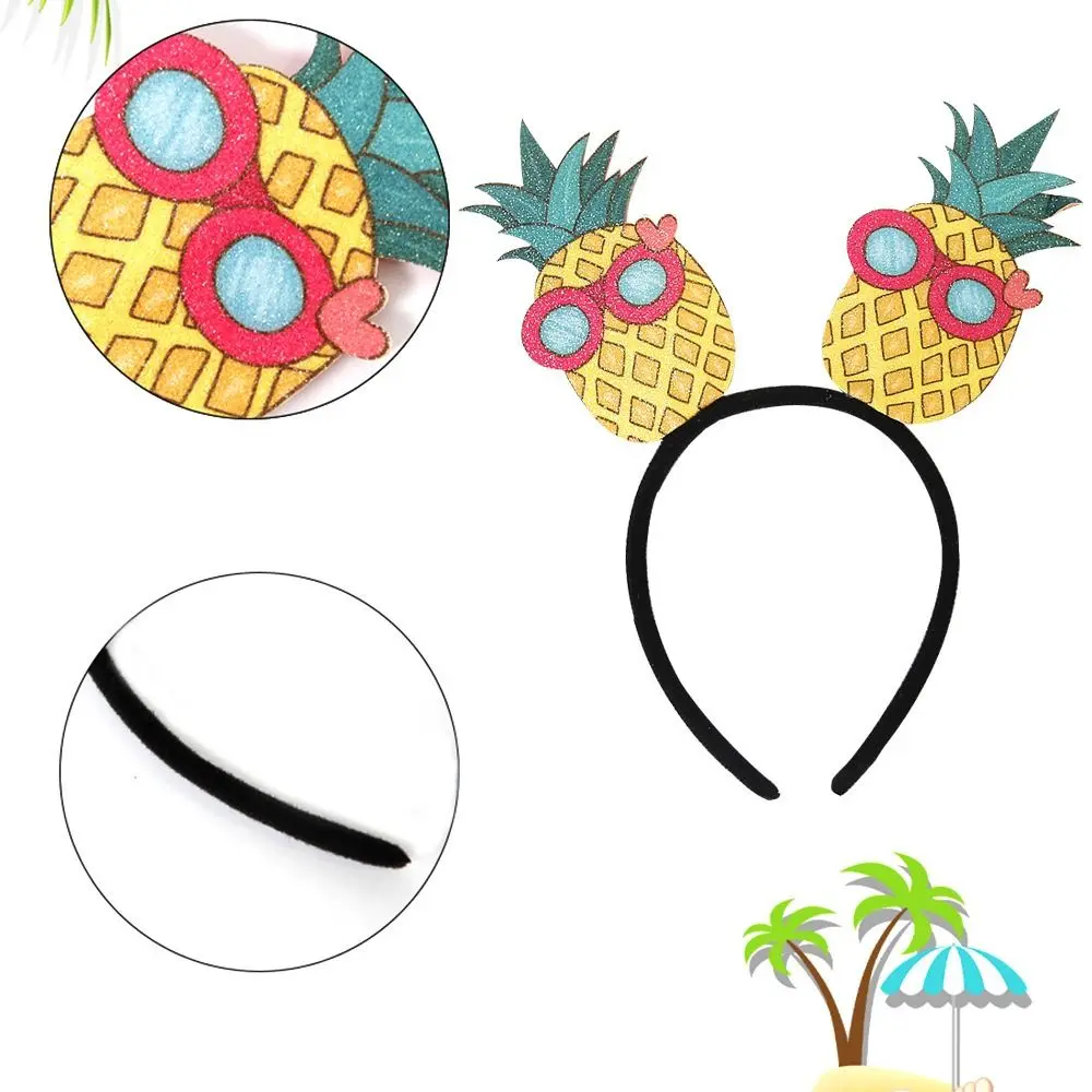 Funny Pineapple Hawaiian Party Headband Flamingo Hairband Party Props Hairband Coconut Tree Headwear Funny Headwear Beach