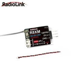 Radiolink 8 Channels Mini Receiver R8XM 2.4GHz Integrated Telemetry Vehicle Voltage 4000 Meters Control & Telemetry Distance