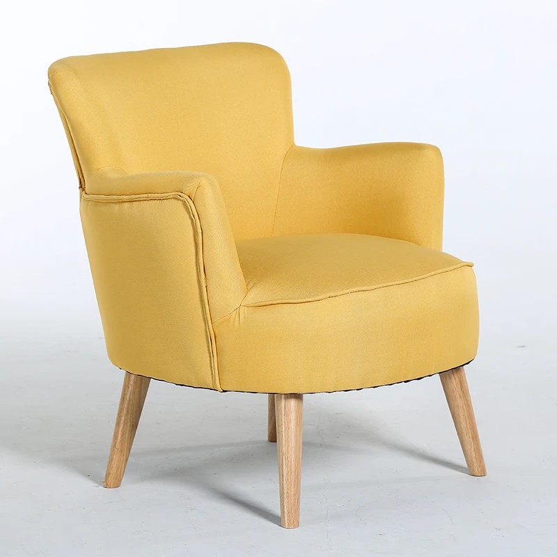 

Single small sofa chair Fabric plaid stool Living room Bedroom Balcony Study seat Lazy leisure chair