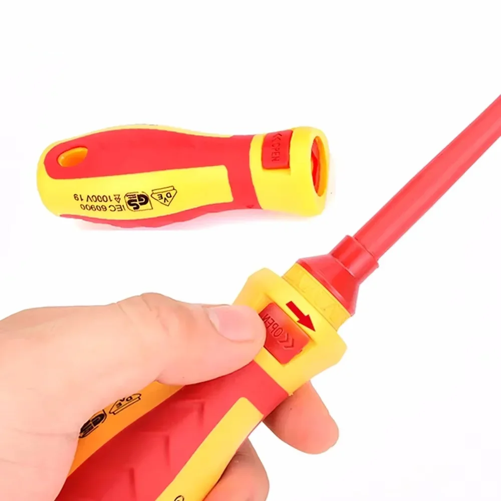 13 pezzi 8 pezzi Kit di strumenti di riparazione per elettricisti Set di cacciaviti isolati 1000 V con punte magnetiche Multiutensile per lavori elettrici