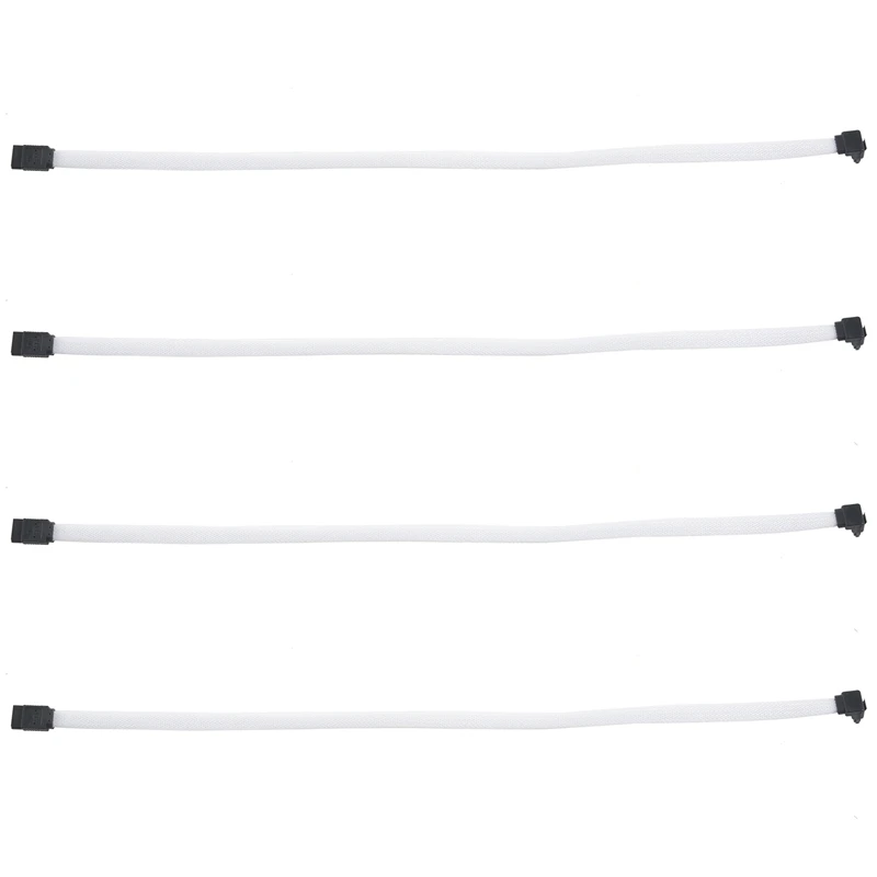 

4х 50 см SATA 3,0 III SATA3 7Pin кабель для передачи данных под прямым углом 6 Гб/с SSD Кабели HDD жесткий диск шнур для передачи данных с нейлоновой втулкой