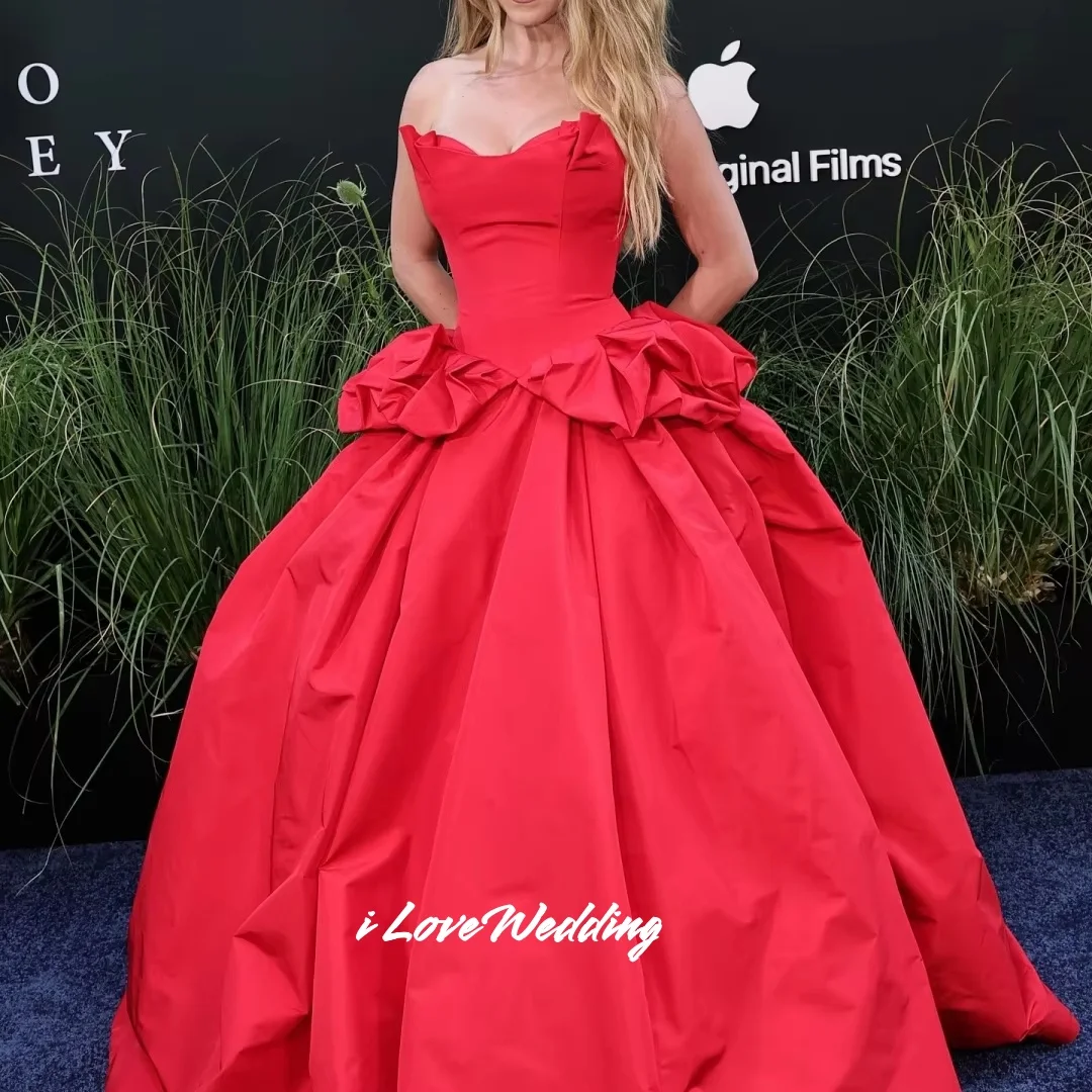 Abiti da sera senza maniche a trapezio con scollo a V rosso Abiti da sera senza schienale ف -.ات Abiti da sera lunghi fino al pavimento pieghettati personalizzati