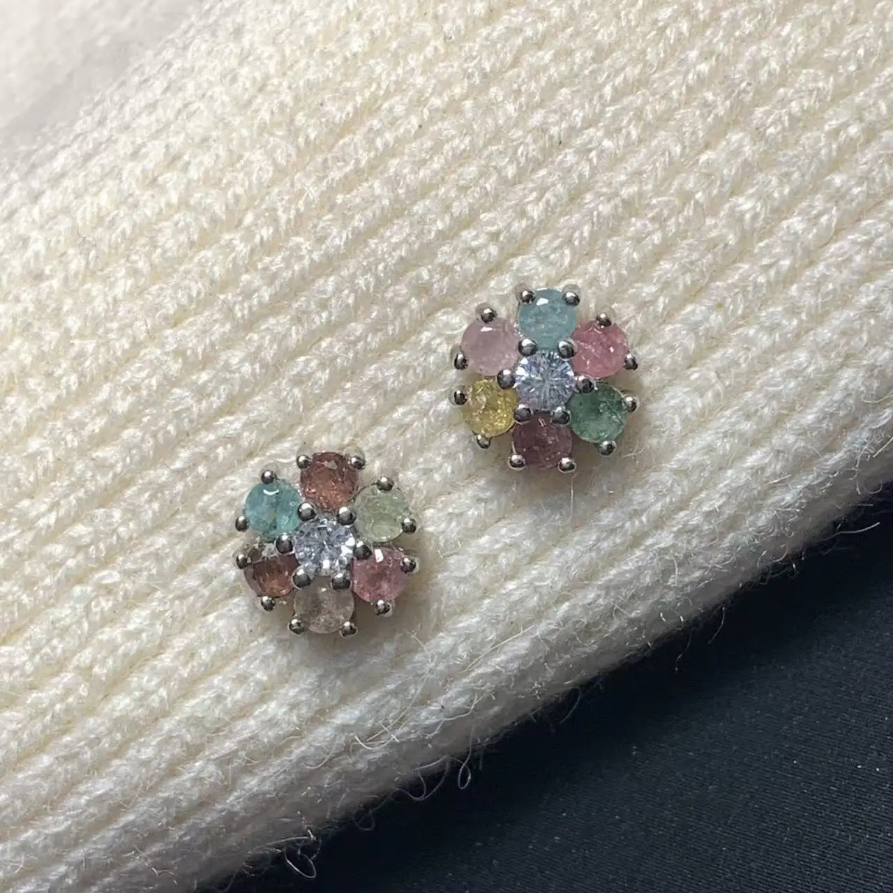 

Natural tourmaline Stud Earrings For Women Real 925 Sterling Silver Vintage Femme Gift Prevent Allergy Fine Jewelry
