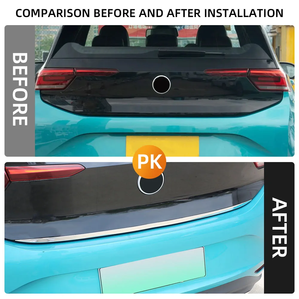 For Volkswagen VW ID3 ID.3 2020 - 2025 Rear Trunk Door Trim Decorative Strip Trunk Sticker Moulding Car Styling Accessories view 2