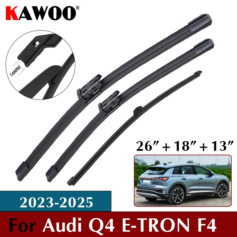 

Комплекты щеток стеклоочистителя для Audi Q4 E-TRON F4 2023-2025: 26''+18''+13'' для переднего и заднего стекол, автоаксессуары