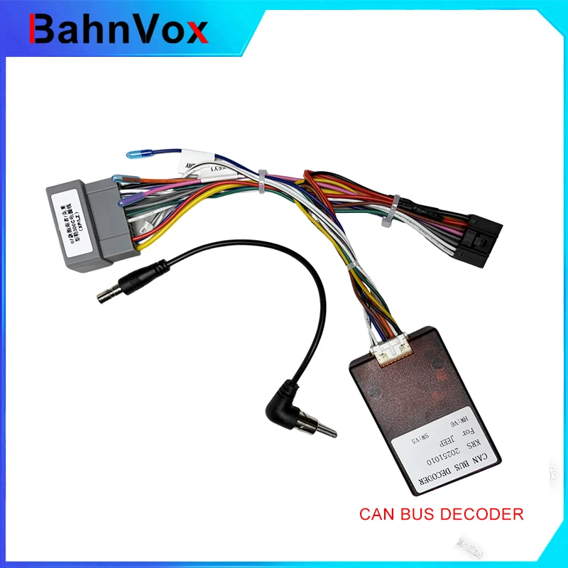 Cableado de Radio para Auto con Reproductor Android, Cable de Alimentación Canbus para Jeep Wrangler 2007 / Compass 2007-2009 / Chrysler 300C 2006