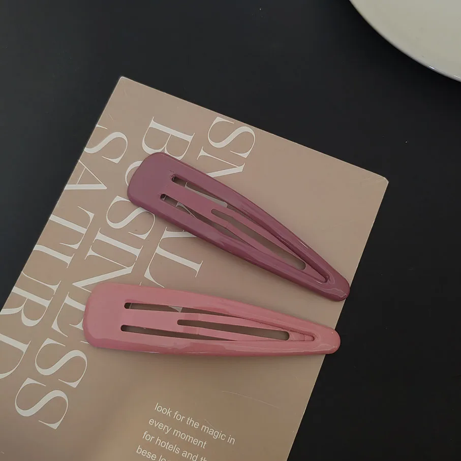 2er-Set bunte, 10 cm große, massive BB-Haarspangen aus hochwertiger Legierung in Unifarben für Mädchen und Frauen – Vintage-Haarspangen und Haar-Accessoires – Detail 6