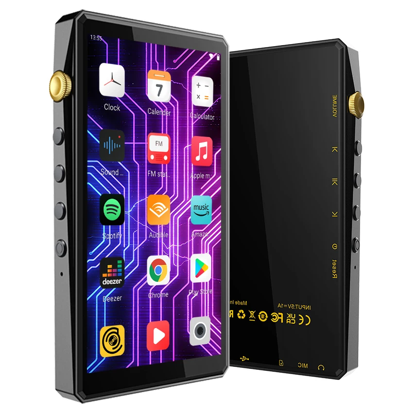 Android 13.0 MP3 Player with Bluetooth 5.0 and WiFi, 4.0-inch Full Touch Screen Built-in Spotify MP4 Music Player Support OTG