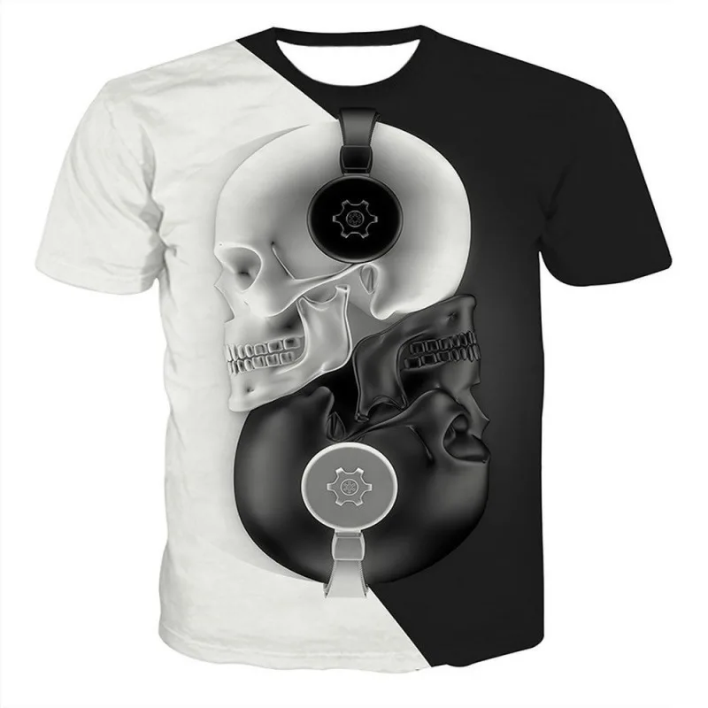 Men's Fashion Casual Couple Digital Printed Loose Top T-shirt Men's and Women's Short Sleeved Shirt Graphic T Shirts Crop Top