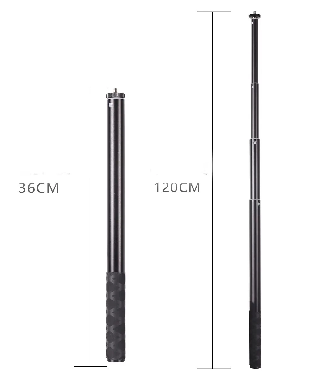 عصا سيلفي قابلة للتعديل متوافقة مع مثبت Gimbal DJI Osmo Mobile Feiyu/Zhiyun Smooth Q & 4 وجميع Gimbles مع 1/4 بوصة