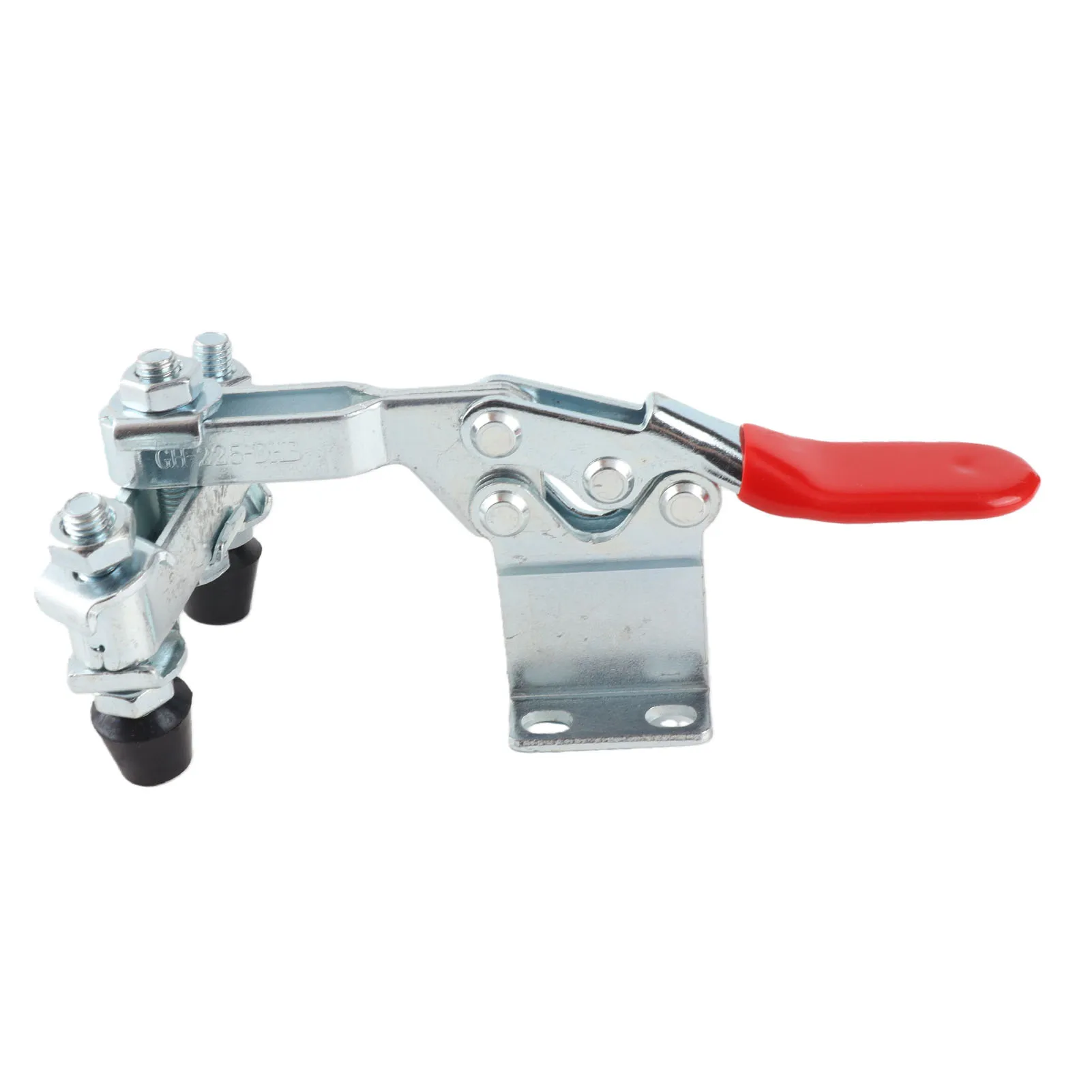 Quick Release Horizontal Clamp Dual Head Iron 500lb Holding Capacity Toggle Clamp