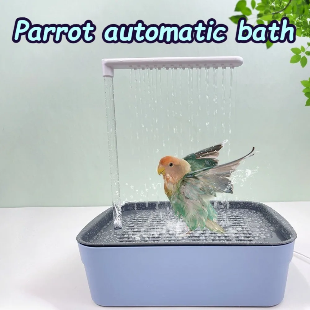 Detachable Electric Parrot Shower Bath Basin with Circulation Water Pump Easy Clean Bird Bath Box Pet Bird Shower Accessories