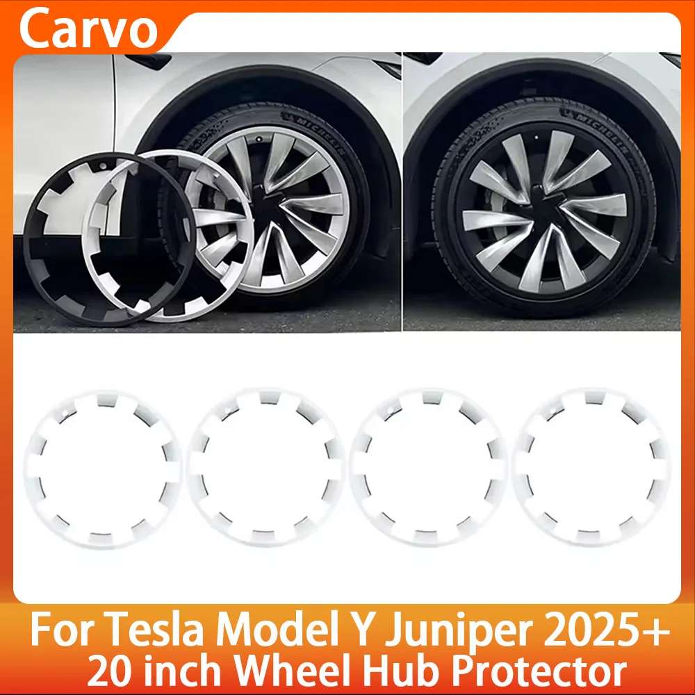 

Защитная накладка на колеса для Tesla Model Y Juniper 2025+ (20 дюймов), защита дисков и ступиц, ABS, аксессуары для экстерьера автомобиля