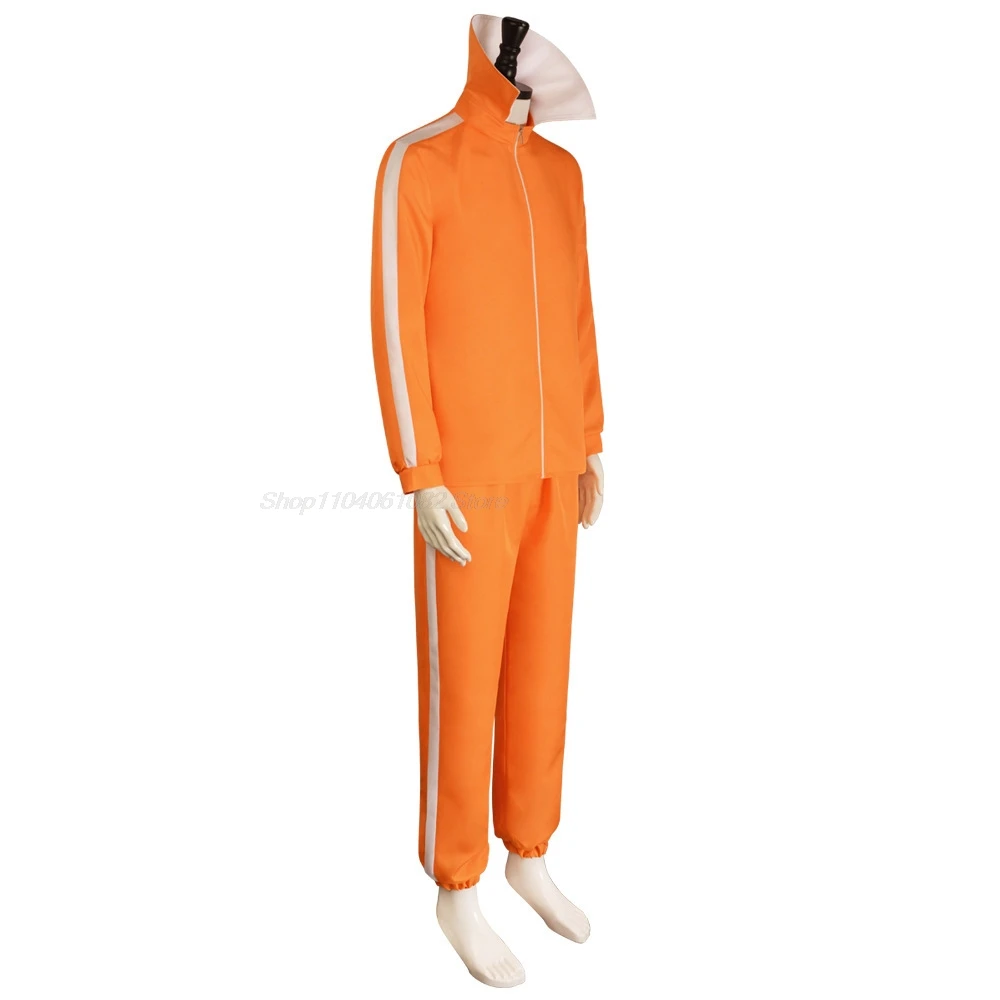 Costume de cosplay de film Vector, ensemble de tenues de pantalon Jakprotected orange, perruque en forme de pièce plus lente, lunettes, Halloween, fête de paupières trempée