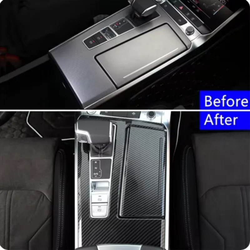 

For Audi A6 C8 2019-2022 automotive ABS central control shift head shift panel cover decorative frame dust interior accessories