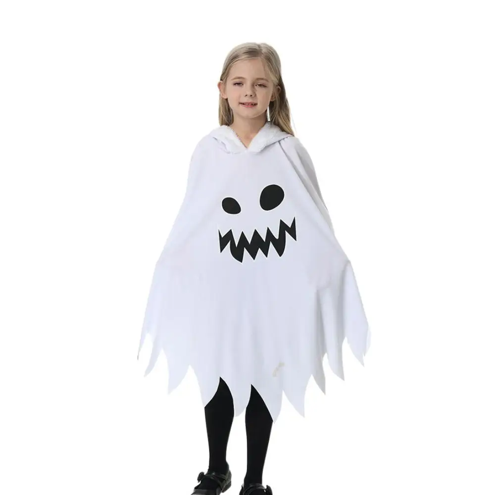 Abbigliamento Prop Mantello fantasma che si illumina al buio Mantello da festa Taglie multiple Costume di Halloween per bambini Interazione divertente Sciolto