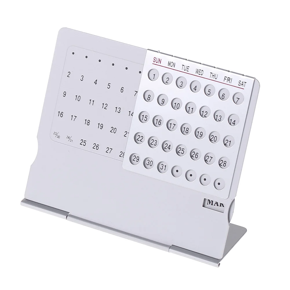 Aluminium Alloy Practical Calendar Adjustable Assembling Calendar Room Decoration Silvery Portable Durable Household Accessories