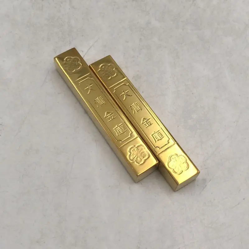 

Antique Gold Bar Brass Solid Simulation Gold Bar Gold Bar Home Crafts Decoration Shooting Props