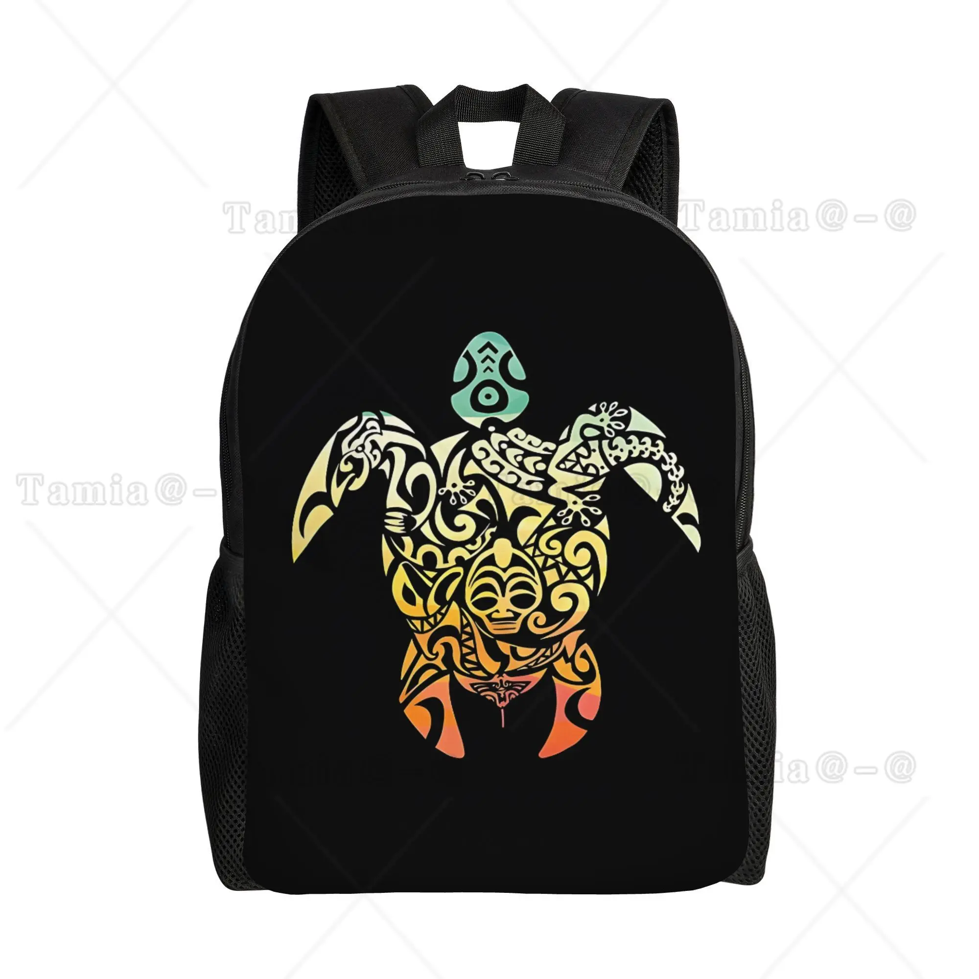 Tribal Sea Turtle Polynesian Maori Tattoo Fashion Printed Backpack Suitable for Commuting Travel and Leisure
