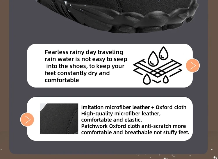 Winter Warm Laufen Barfuß Schuhe Frauen Männer Gummi Camping Turnschuhe Wasserdicht Nicht-Slip Atmungsaktiv für Outdoor-Walking – Detail 2