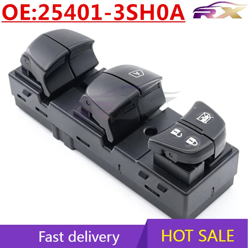 

OEM:25401-3SH0A Power Window Master Control Switch For Nissan TIida