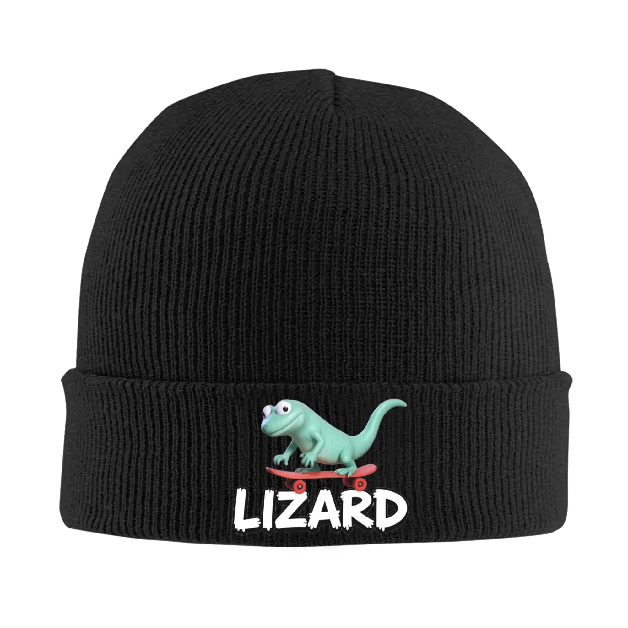 Tom Lizard Skateboard Meme Knit Hat Beanies Autumn Winter Hat Warm Acrylic  Street Cap for Men Women Gift,