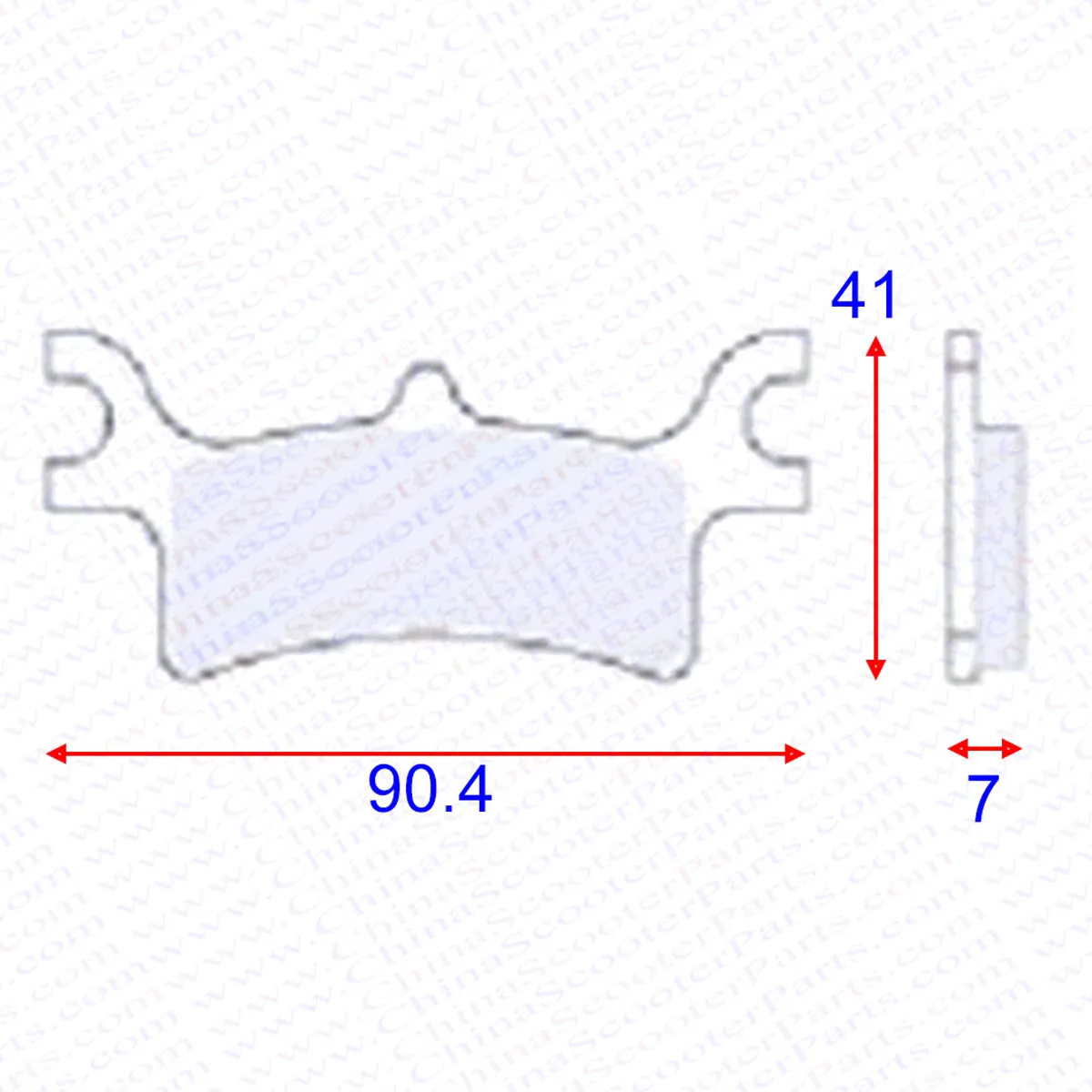 Front Rear Brake Pads For Polaris Sportsman 400 500 700 800 EFI 2003  2004 2005 2006 2007 2008
