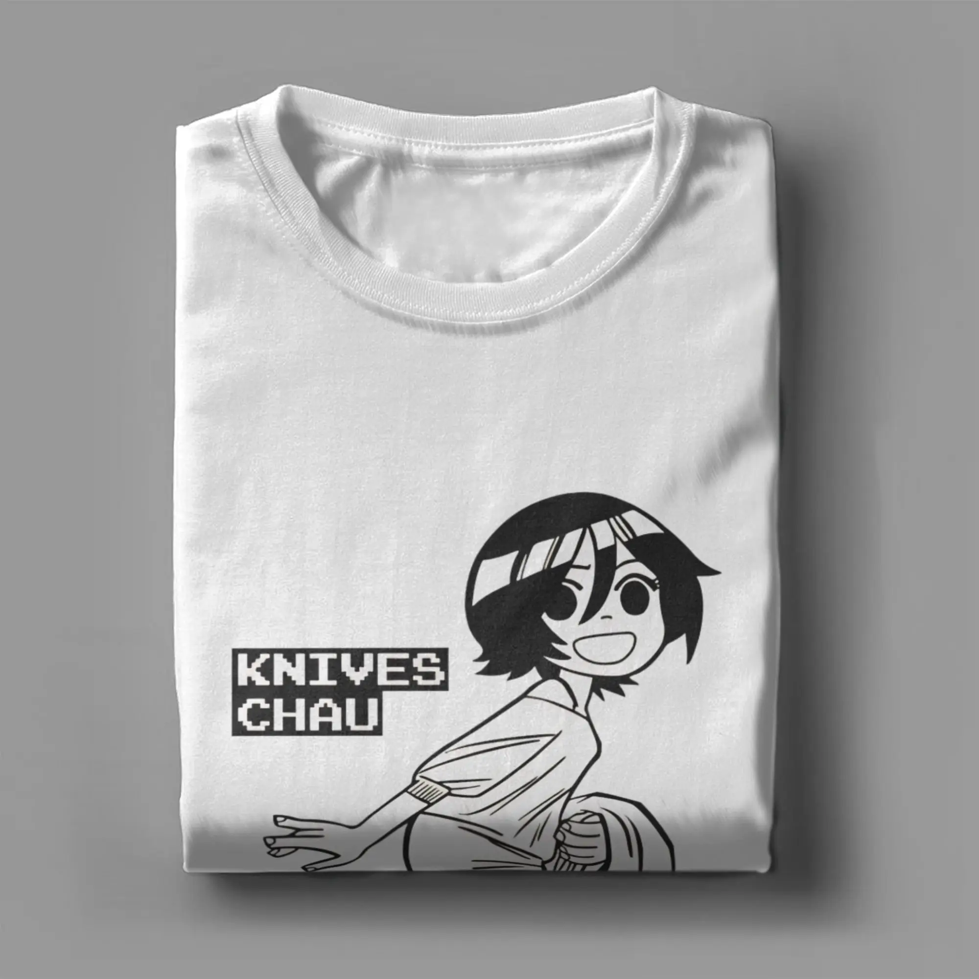 knives chau Scotted Pilgrims Universe  Merch Unisex T Shirt Pure Cotton Tee Graphic Printing  T-shirt Clothing
