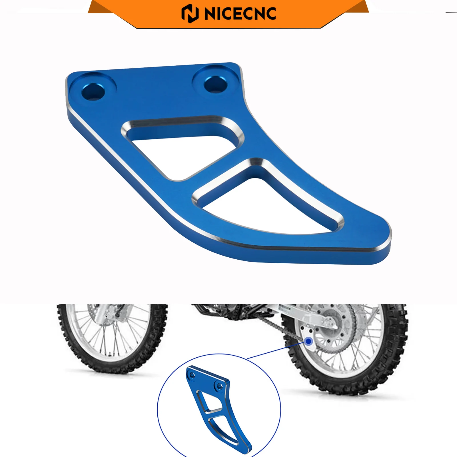 

NICECNC Lower Chain Guard Aluminum For Yamaha TTR125 TTR230 2005-2022 2021 2020 2019 2018 2017 2016 Blue CNC Machined Anodized