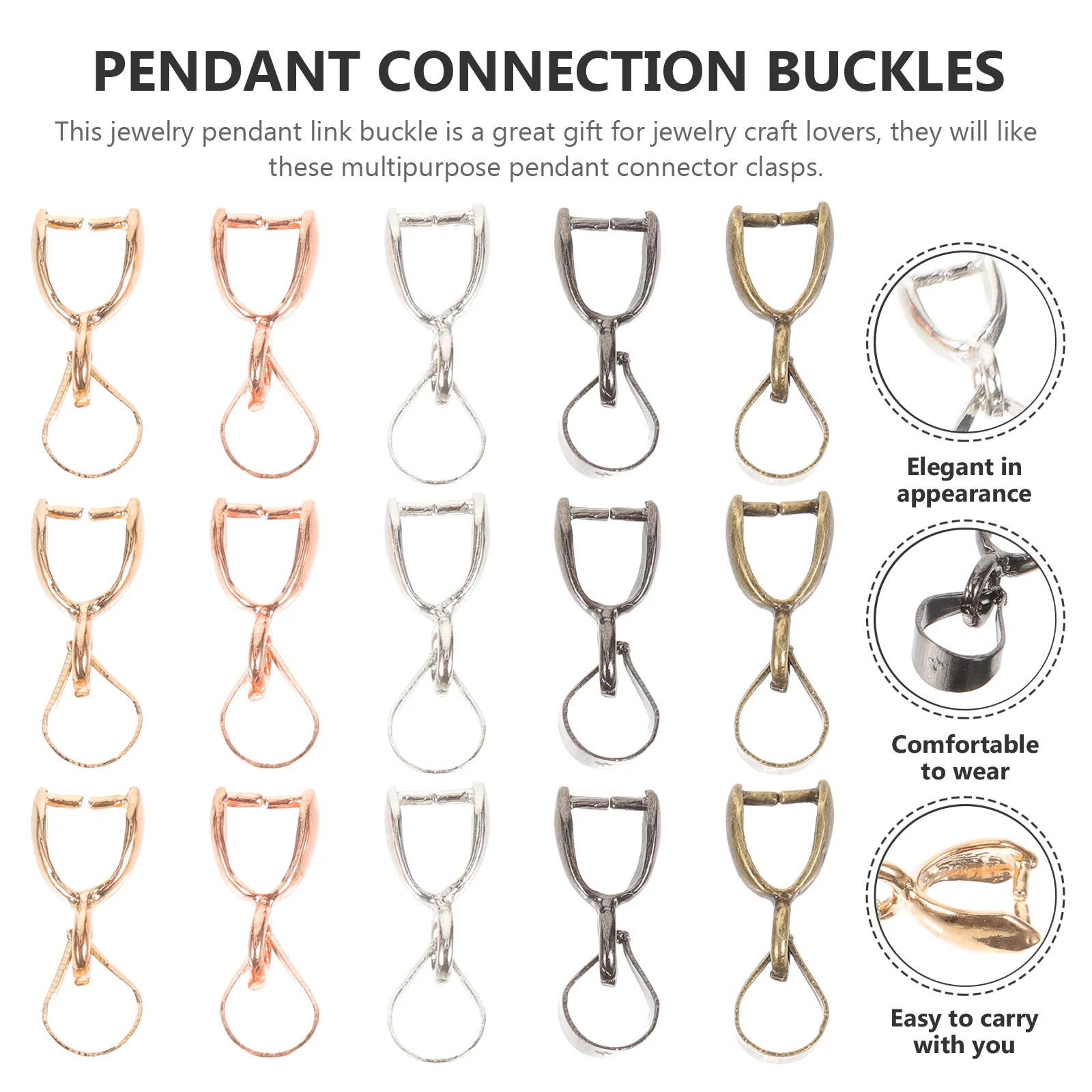 50 قطعة المشبك المعدني السلس لصنع المجوهرات عقد دي اي واي موصل سبيكة قرصة كليب المشابك النتائج مجوهرات الكفالات