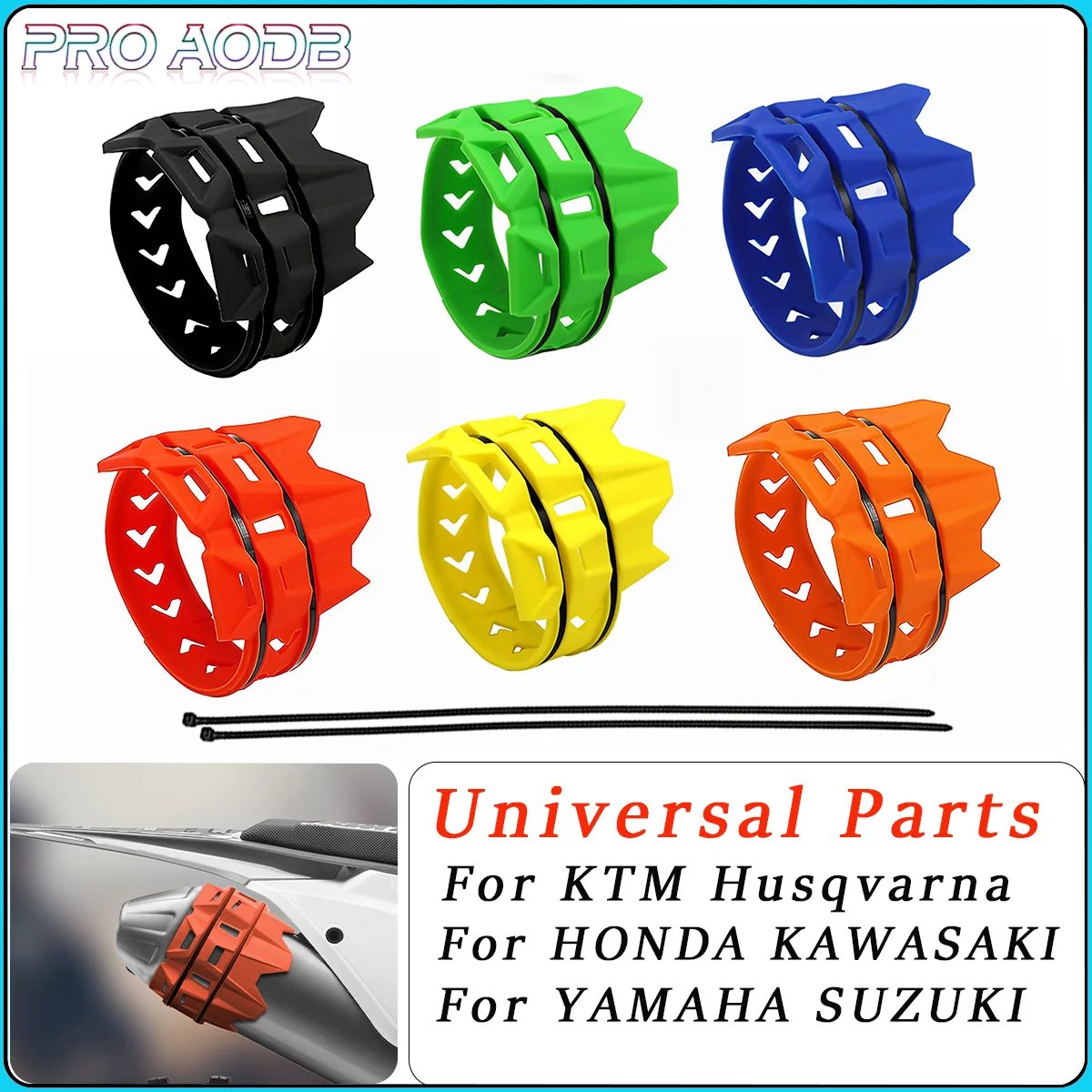 

Motocross Exhaust Tail Pipe Protector Cover Guard For For Husqvarna TC FC TE TE i FE TX FX 125 250 300 350 400 450 501 Universal