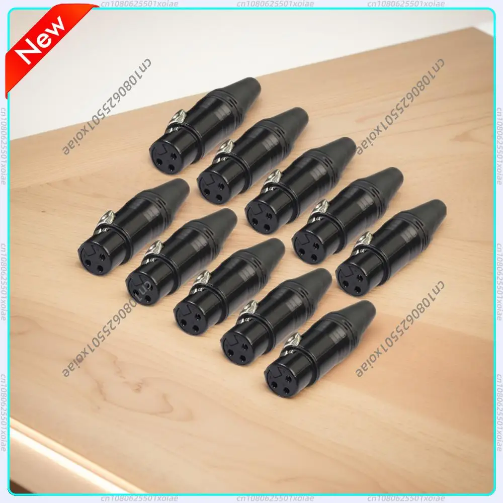 10pcs DIY Microphone XLR 3Pin Female Connector Cable Solder Plug Adapters