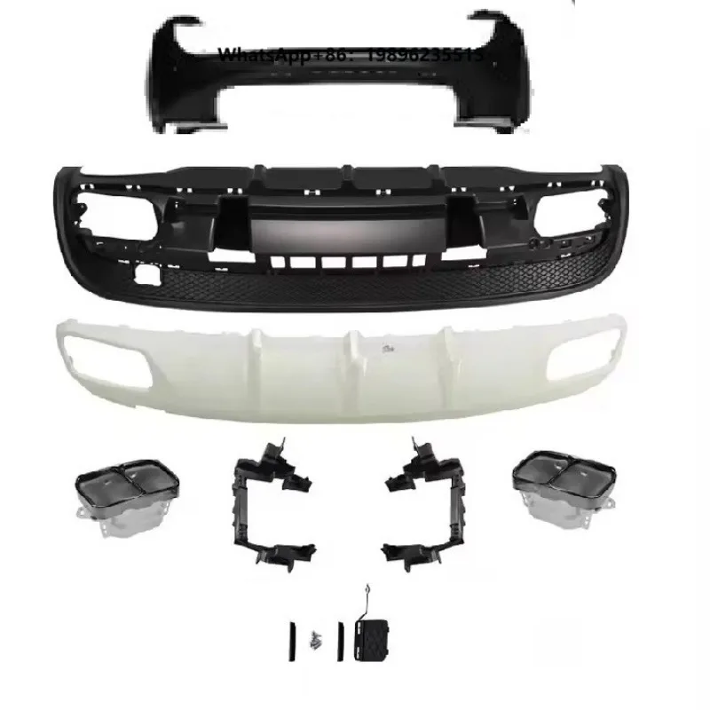 Glossy Black rear bumper and tailpipe new fiberglass front and rear bumper upgraded version