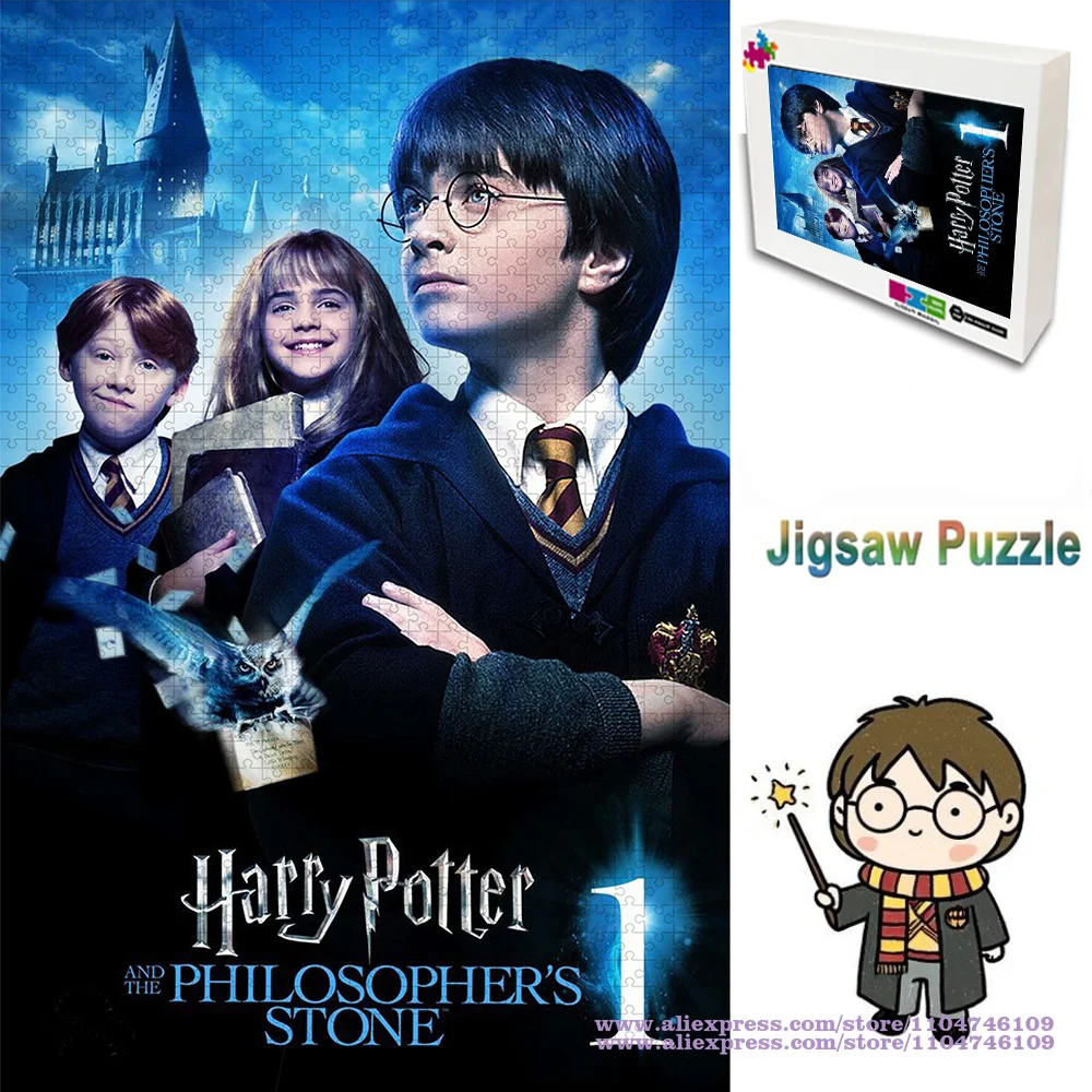 

Movie Harry Potter Puzzle Jigsaw Classic Characters Puzzles 108/200/300/500/1000/1500Pcs Intelligence Puzzles for Kids