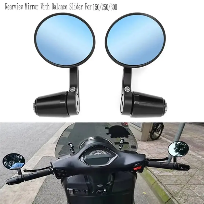 A22E-Motorcycle Handlebar Rearview Mirror With Balance Slider For Piaggio Vespa GTS300 Sprint Primavera 150/250/300