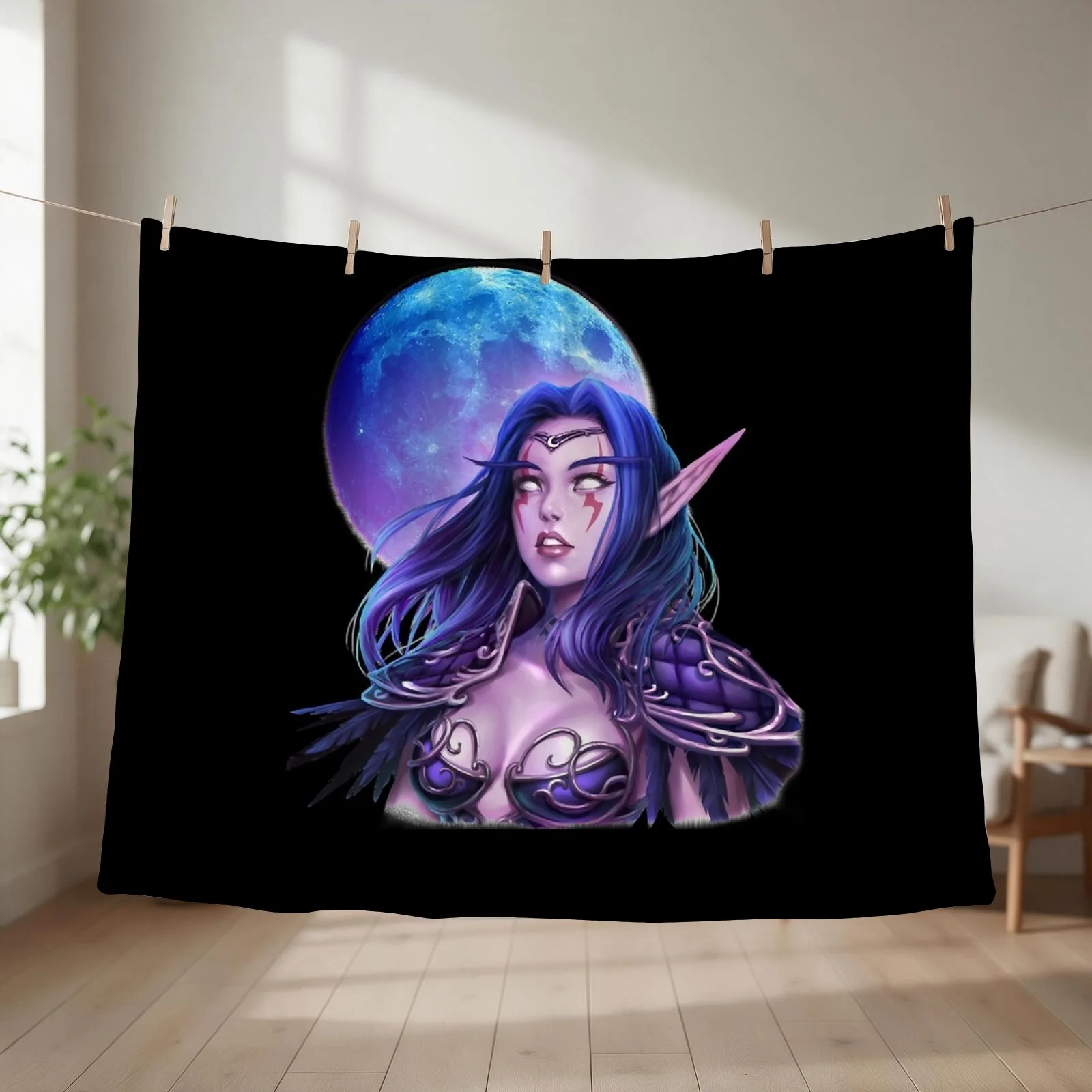 Retro Vintage Hunter Night Elf Retro Wave Throw Blanket for babies for winter Decorative Throw Sofa Quilt Blankets