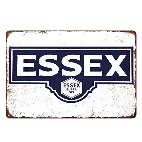 Essex Super Six 8x12 Inch Metal Tin Wall Decor Home Bar Tin Sign Decor sign
