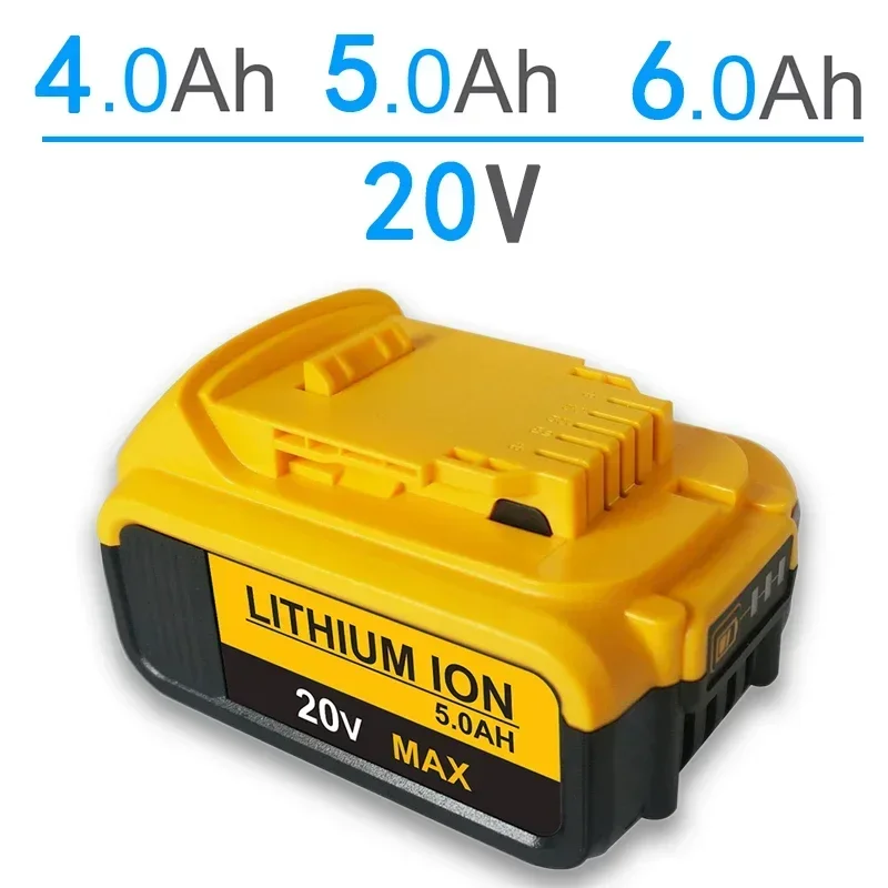 

20V 4Ah 5Ah 6Ah Lithium Battery for DeWalt power Tools DCB184 DCB200 rechargeable electric tool set 20Volt 20 v 6000mah Battery