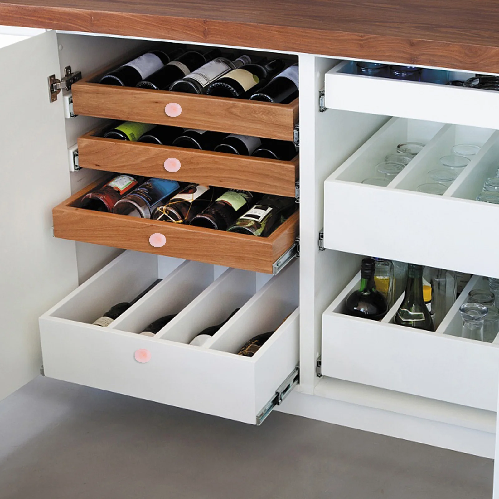 

4pcs Crystal Stone Knobs For Cabinet Wardrobe Dresser Cupboard Drawer Handles Decorative Furniture Hardware Modern Upgrade