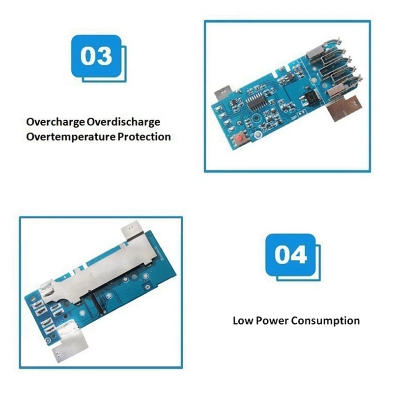 Placa PCB de 6 piezas para M18 18V, herramienta eléctrica de repuesto, protección de batería de litio, azul