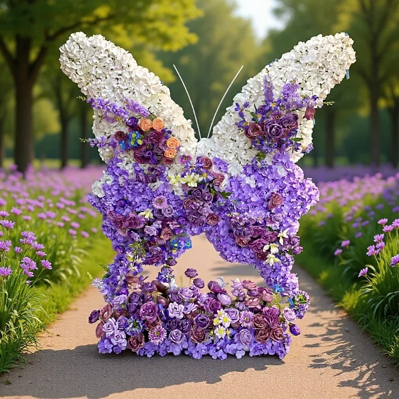 Giant butterfly artificial flower ornaments, window display decorations, wedding props, trendy photo spots, beautiful displays
