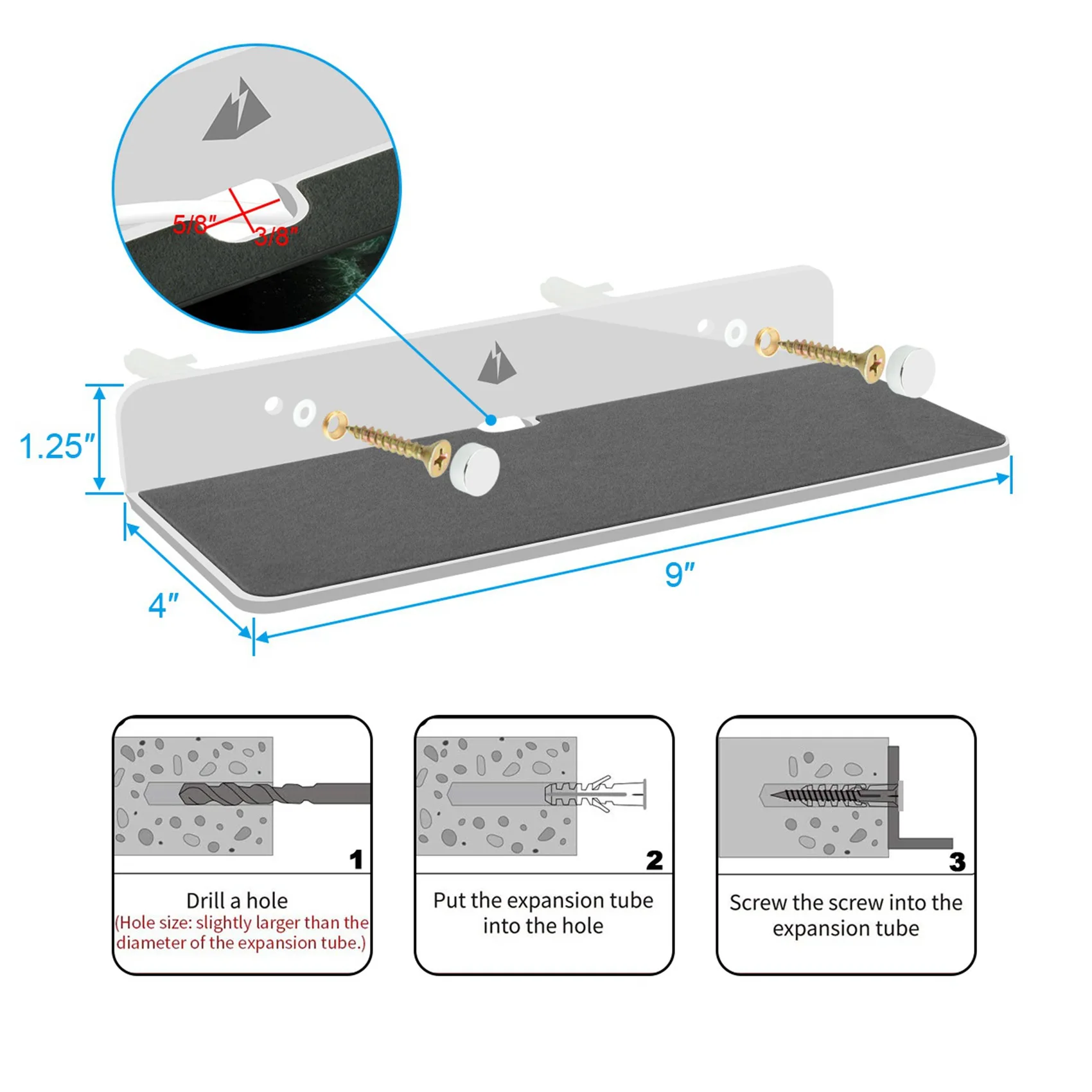 

2X Wall Shelf Speaker Stand, Acrylic Wall Mount Display Shelf For Bluetooth Speaker, Webcam, Cell Phones, Toy-White-B61B
