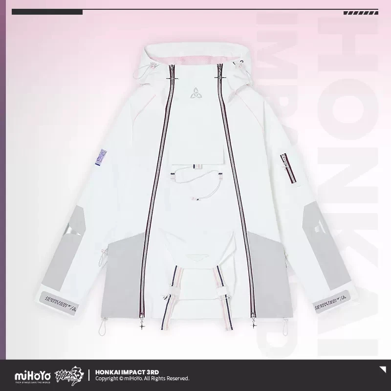 miHoYoPre-sale Honkai Impact 3 Herrscher of Humanity Theme Elysia Fashion Jacket Anime Spring Autumn Coat Cosplay White Costume