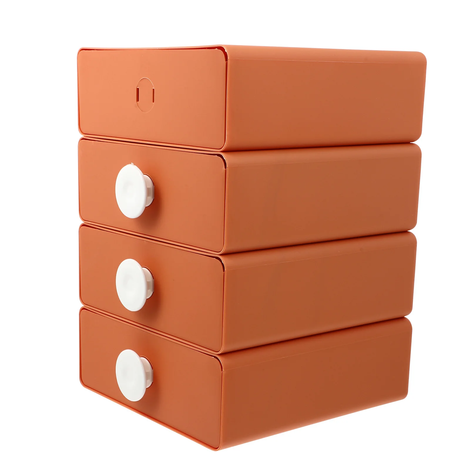 

4Pcs Desktop Storage Box Drawer Type PP Plastic Organizer for Stationery Sundries Storage Case