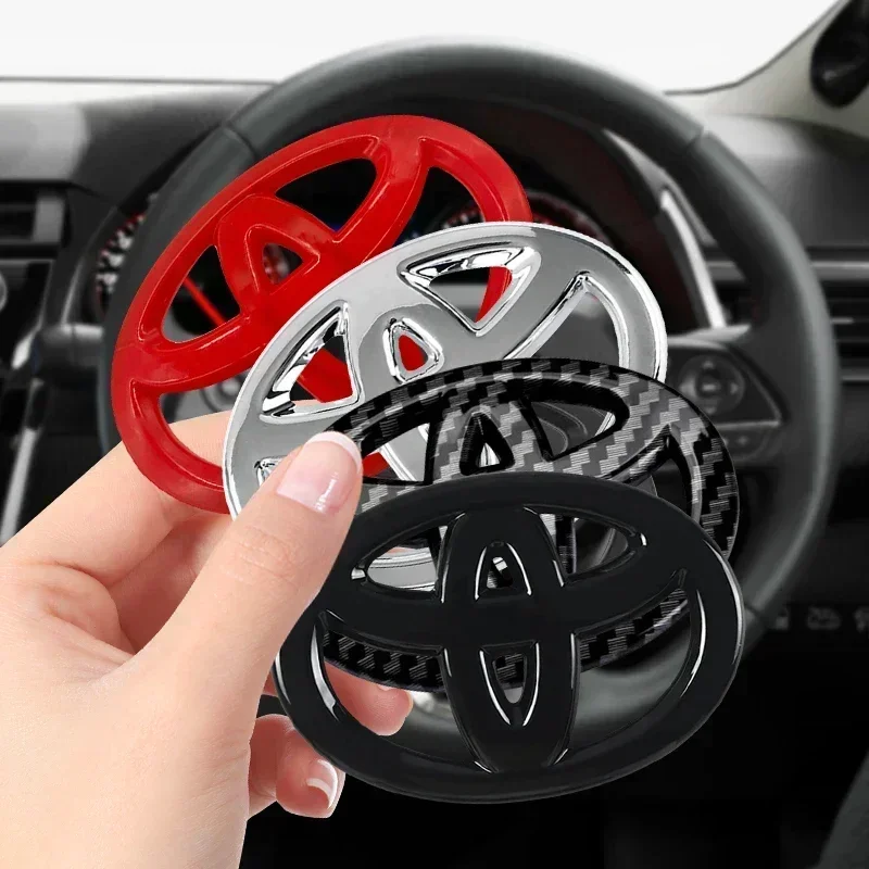 New gift Car Steering Wheel Sticker Exclusive Steering Wheel Badge For Toyota C-hr Prado Rav4 Yaris Hilux Prius Avensis Corolla